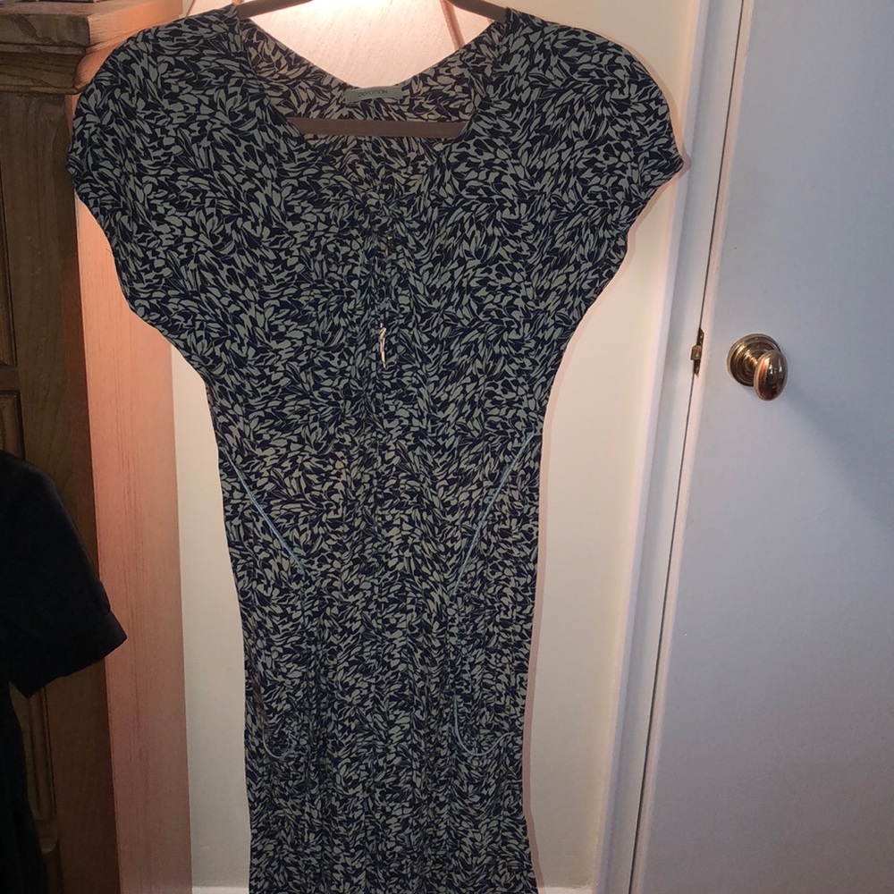 Devotion viscose navy/cream dress size small